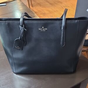 Kate Spade Schuyler Medium Black Leather Tote Bag